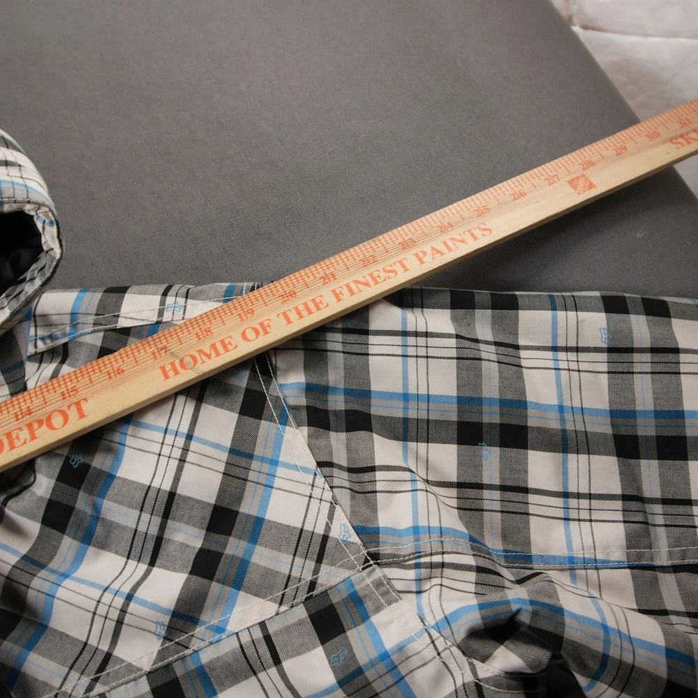 VTG Y2K Fox Racing Plaid Skate BMX Hooded Insulated Men Jacket L Snow Sport Snow
